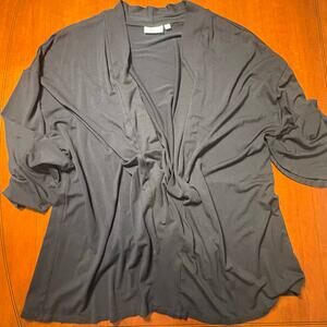 Kim Rogers Black Three Quarter Sleeved Cardigan Size 2X